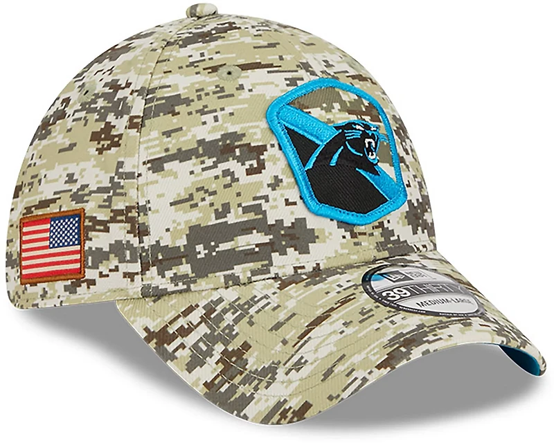 New Era Men's Carolina Panthers '23 NFL Salute to Service 39THIRTY Cap