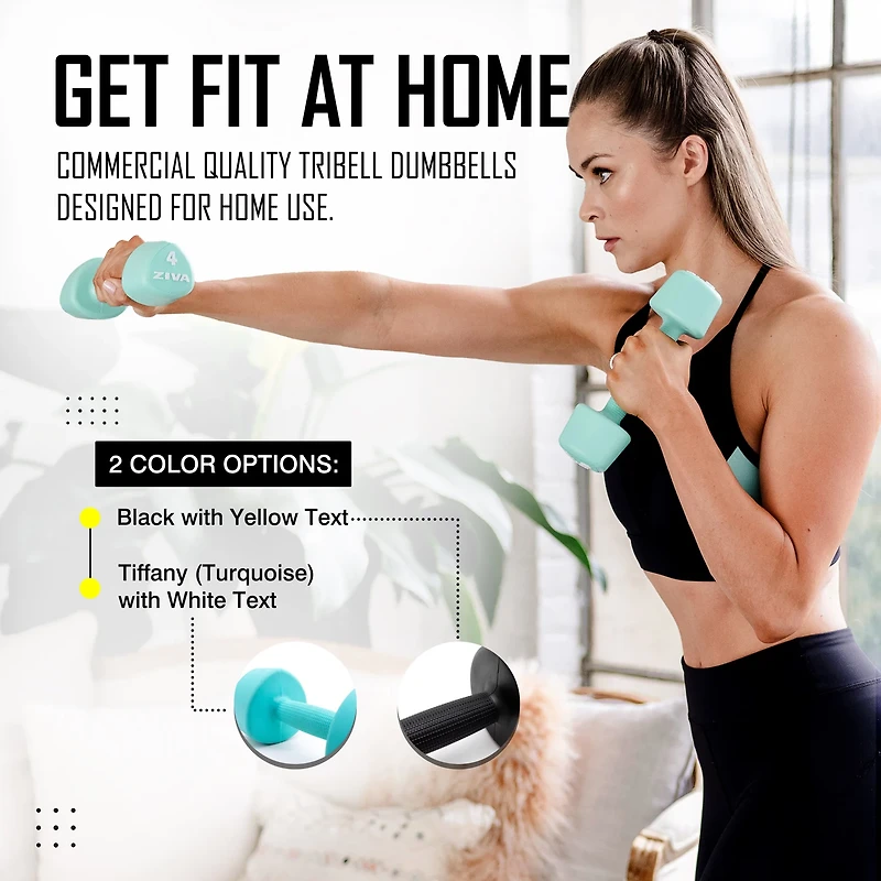 ZIVA Chic 24 lbs Dumbbell Set with Stand