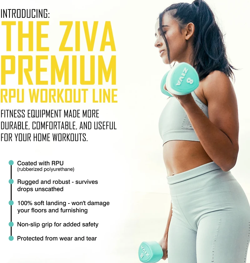 ZIVA Chic 24 lbs Dumbbell Set with Stand