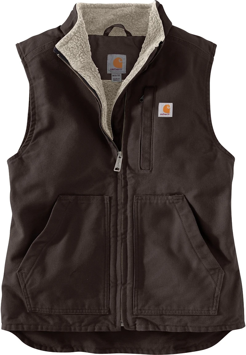 Carhartt Women's  Relaxed Fit Washed Duck Lined Mock Neck Plus Vest