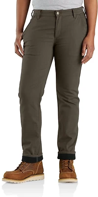 Carhartt Women's Rugged Flex Relaxed Fit Canvas Fleece Lined Work Pants