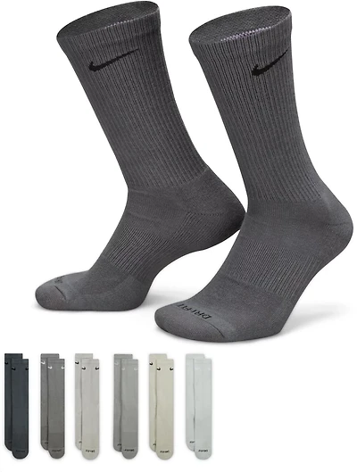 Nike Men's Everyday Plus Cushion Training Crew Socks 6 Pack
