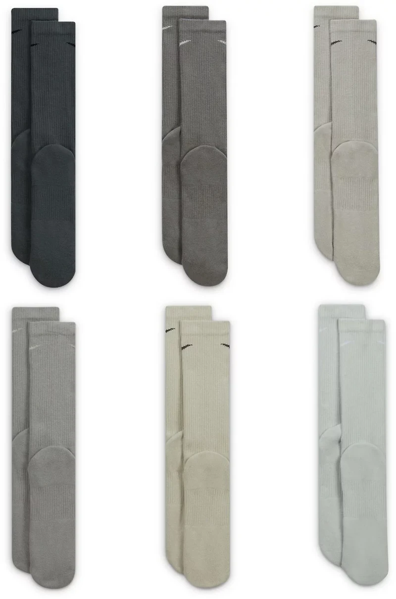 Nike Men's Everyday Plus Cushion Training Crew Socks 6 Pack
