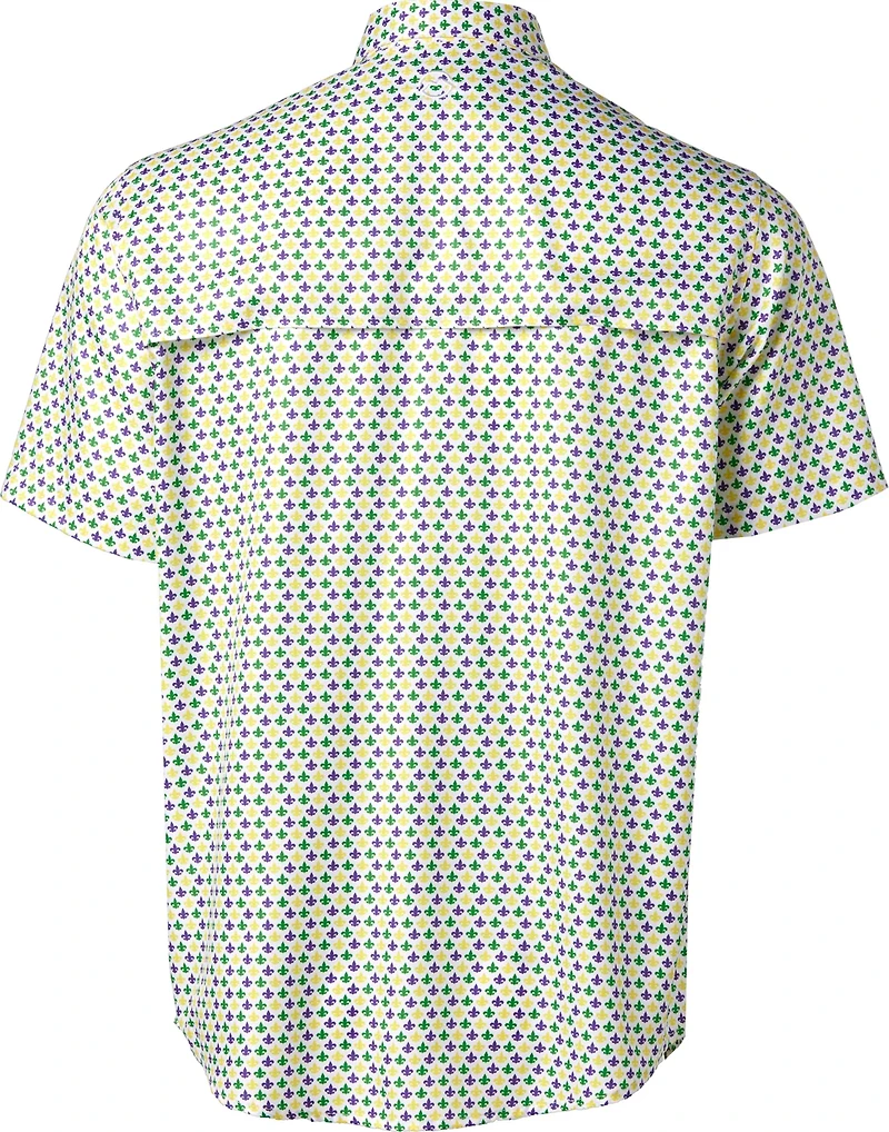 Magellan Outdoors Men's Mardi Gras Micro Print Fishing Shirt