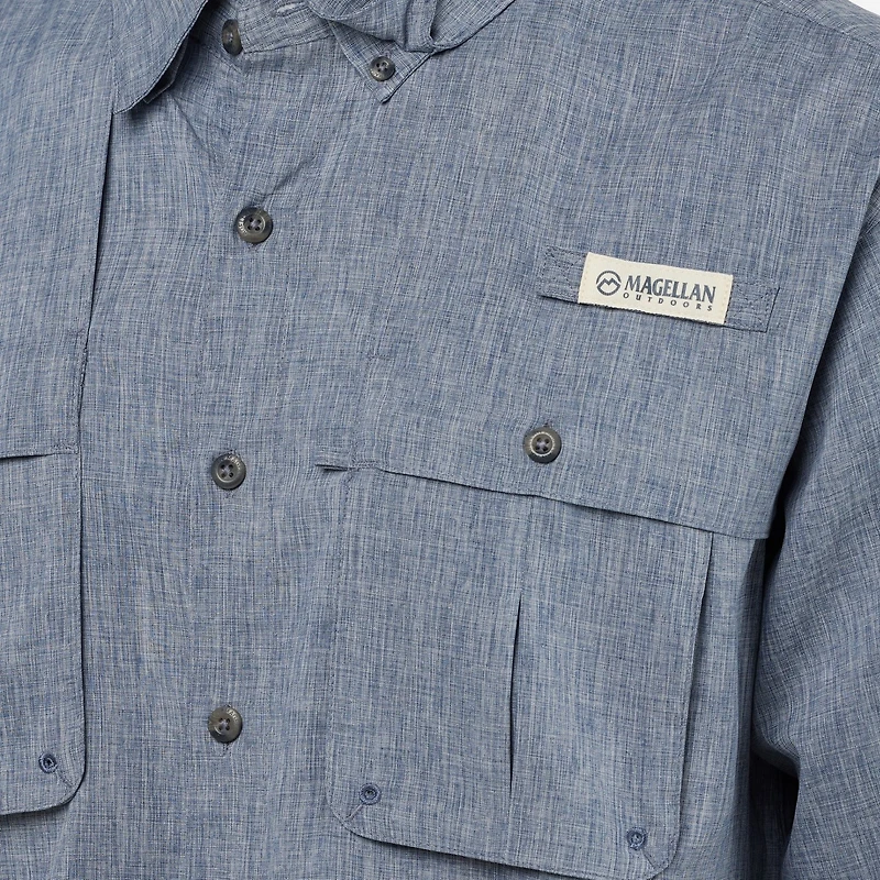 Magellan Outdoors Men's Aransas Pass Heather Short Sleeve Fishing Shirt