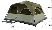 Magellan Outdoors SwiftRise 8-Person Lighted Cabin Tent