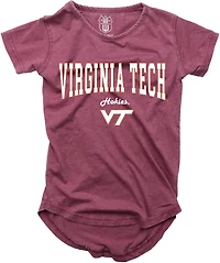 Wes and Willy Girls' Virginia Tech Boatneck Burnout Graphic T-shirt