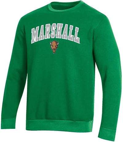 Champion Men's Marshall University Applique Fleece Crew Sweatshirt