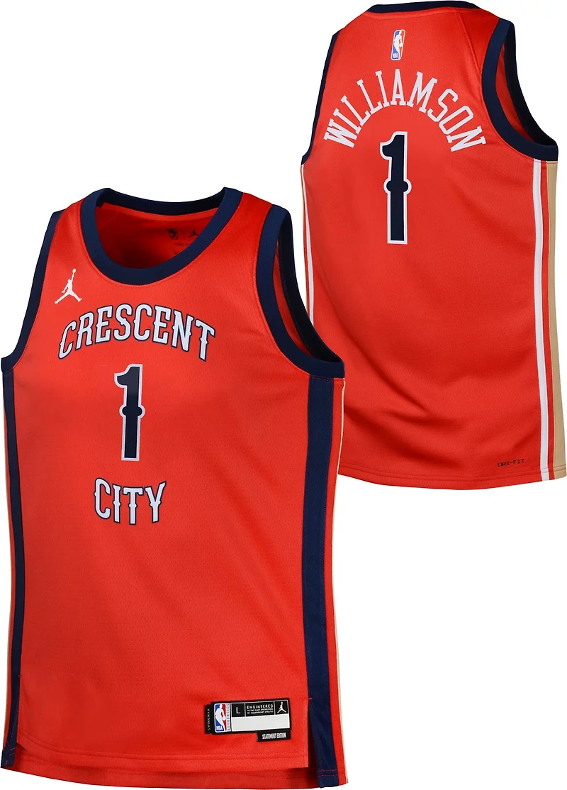 Nike Youth New Orleans Pelicans Zion Williamson #1 City Edition Statement Swingman Jersey