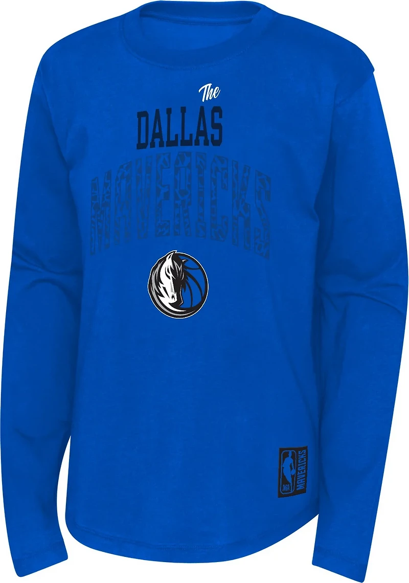 Outerstuff Boys' 4-7 Dallas Mavericks Posterize Long Sleeve T-shirt