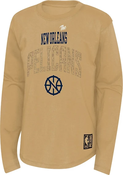 Outerstuff Boys' New Orleans Pelicans Posterize Long Sleeve T-shirt