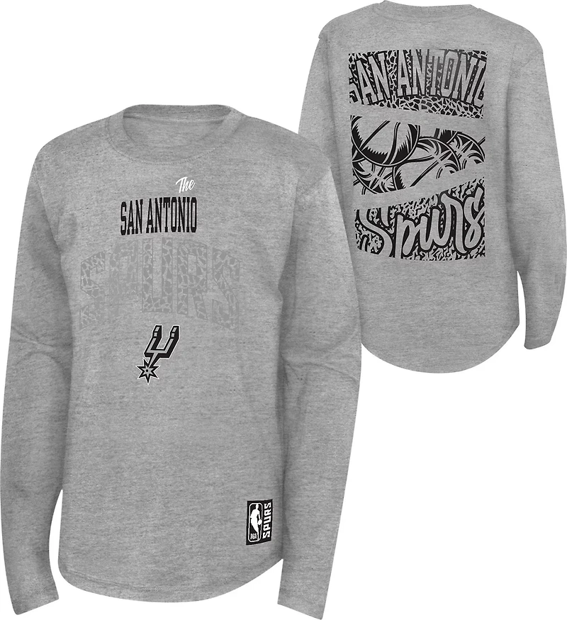 Outerstuff Boys' - San Antonio Spurs Posterize Long Sleeve T-shirt