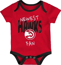 Outerstuff Infants' Atlanta Hawks Slam Dunk Short Sleeve Creeper Set 3-Pack