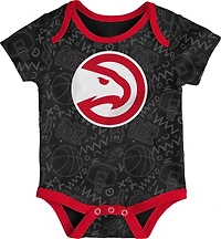 Outerstuff Infants' Atlanta Hawks Slam Dunk Short Sleeve Creeper Set 3-Pack