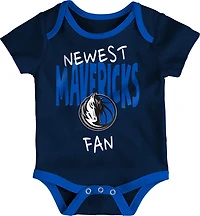 Outerstuff Infants' Dallas Mavericks Slam Dunk Short Sleeve Creeper Set 3-Pack