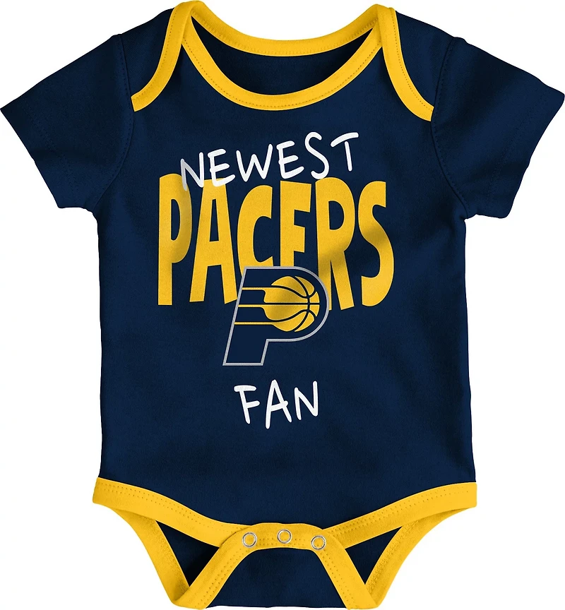 Outerstuff Infants' Indiana Pacers Slam Dunk Short Sleeve Creeper Set 3-Pack