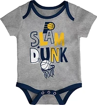 Outerstuff Infants' Indiana Pacers Slam Dunk Short Sleeve Creeper Set 3-Pack