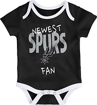 Outerstuff Infants' San Antonio Spurs Slam Dunk Short Sleeve Creeper Set 3-Pack