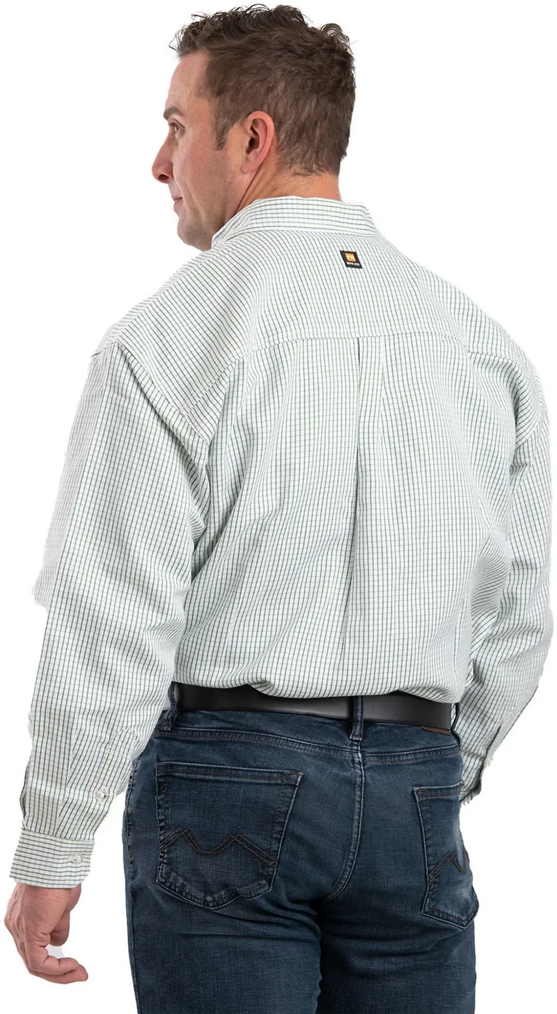 Berne Men's Flame Resistant Button Down Plaid Long Sleeve Work Shirt
