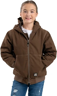 Berne Boys' Highland Softstone Duck Hooded Jacket
