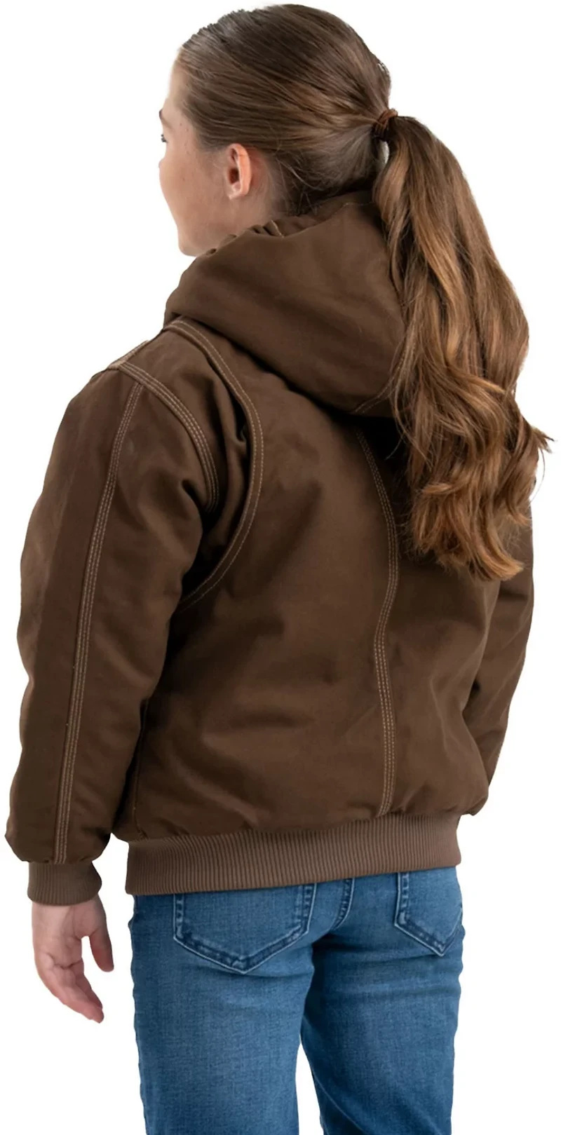 Berne Boys' Highland Softstone Duck Hooded Jacket