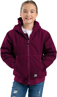 Berne Boys' Highland Softstone Duck Hooded Jacket