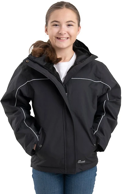 Berne Boys' Coastline Nylon Hooded Jacket