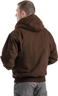 Berne Men's Highland Flex180 Washed Duck Hooded Work Jacket