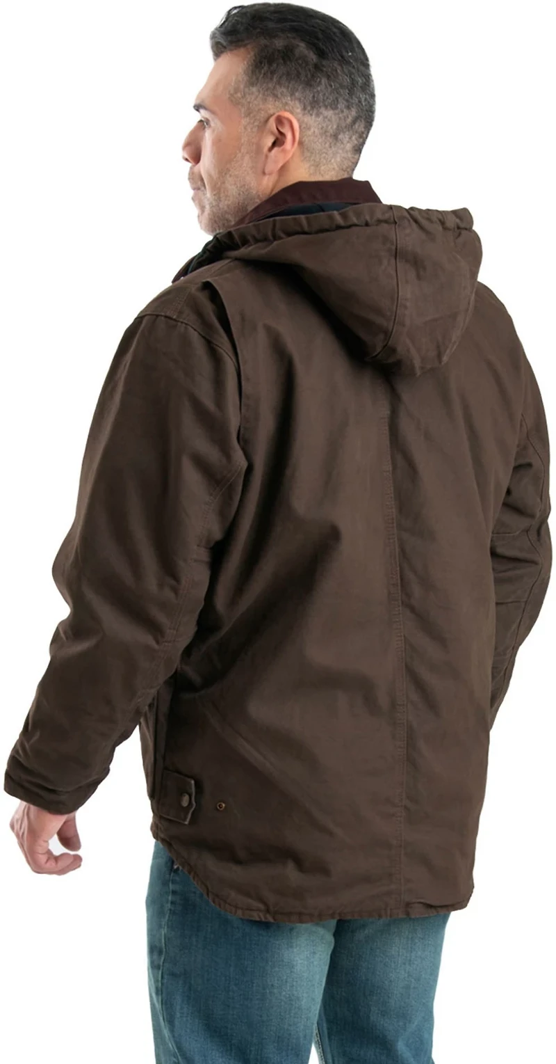 Berne Men's Heartland Washed Duck Zip-Off Hooded Coat