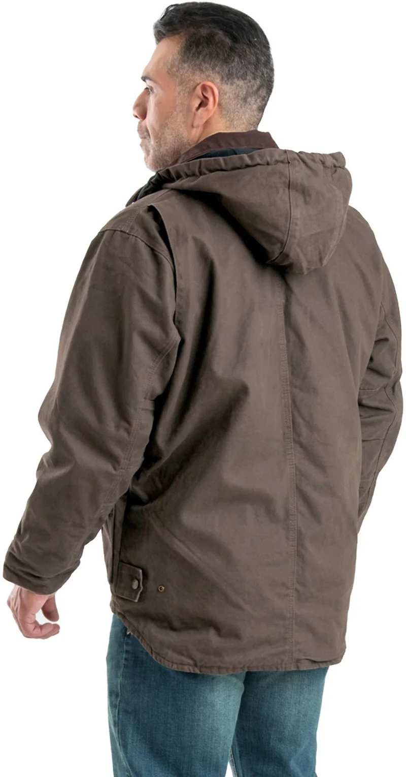 Berne Men's Heartland Washed Duck Zip-Off Hooded Coat