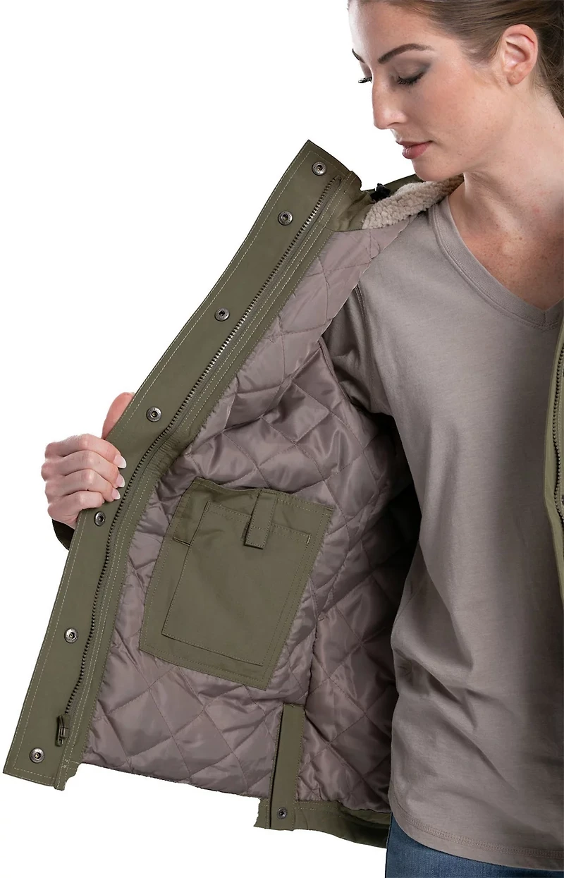 Berne Women's Micro-Duck Hooded Coat