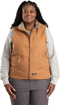 Berne Women's Sherpa-Lined Softstone Duck Vest