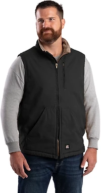 Berne Men's Heartland Sherpa-Lined Washed Duck Vest