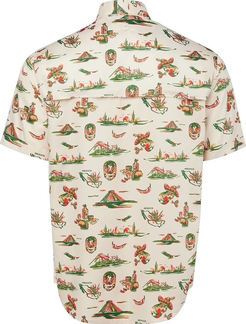 Magellan Outdoors Men's Mexico Print Fishing Shirt