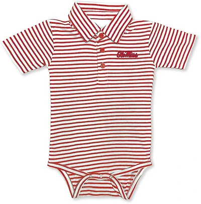 Atlanta Hosiery Company Infant Boys' University of Mississippi Stripe Polo Creeper