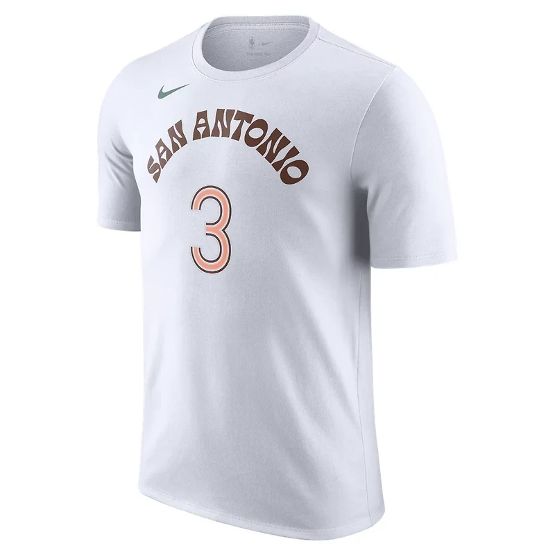 Nike Men's San Antonio Spurs Keldon Johnson 3 City Edition N&N T-shirt