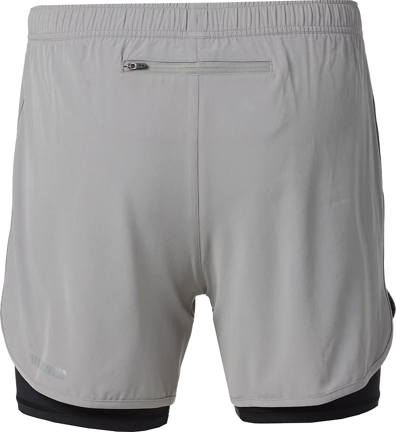 BCG Men's Dash 2-in-1 Running Solid Shorts 5 in