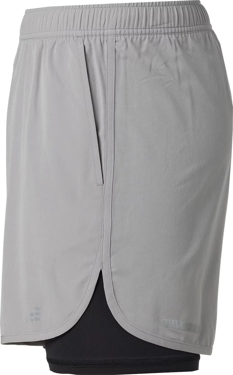 BCG Men's Dash 2-in-1 Running Solid Shorts 5 in