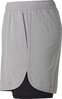 BCG Men's Dash 2-in-1 Running Solid Shorts 5 in