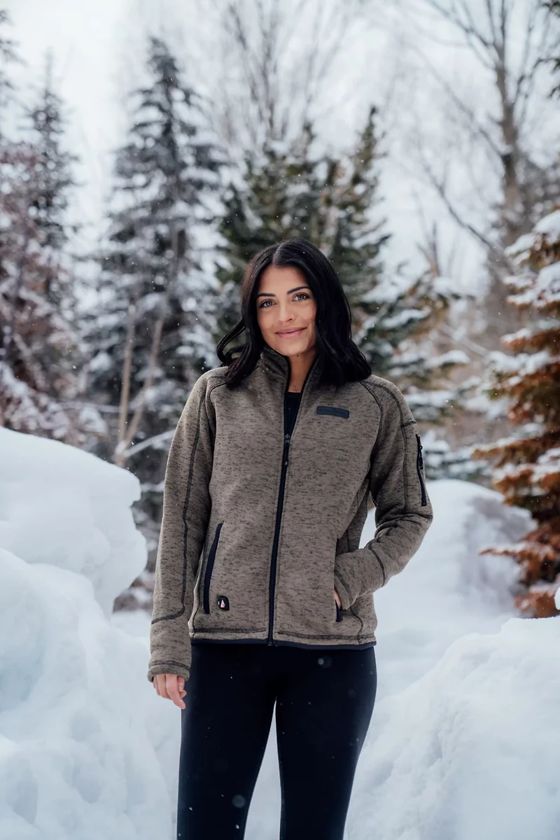 ActionHeat Women's Slim Fit 5V Battery Heated Sweater Jacket