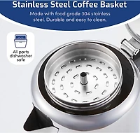 Elite Gourmet Stainless Steel Classic Stovetop 8-Cup Coffee and Tea Percolator