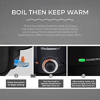Elite Gourmet Adjustable Temperature Electric Honeypot 1.2 L Glass Kettle