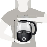 Elite Gourmet Adjustable Temperature Electric Honeypot 1.2 L Glass Kettle