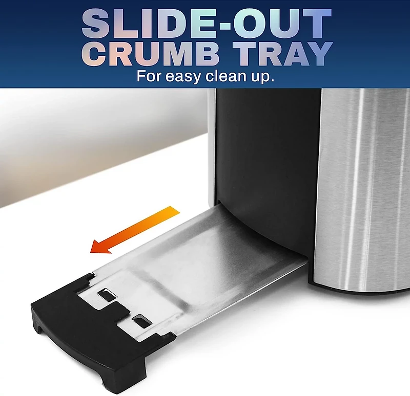 Elite Gourmet SS 2-Slice LCD Toaster With Bagel Function