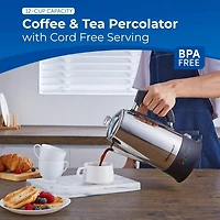 Elite Gourmet 12-Cup Electric Coffee Percolator