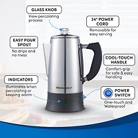 Elite Gourmet 12-Cup Electric Coffee Percolator