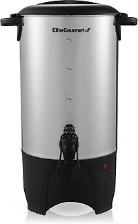 Elite Gourmet Stainless Steel 40-Cup Coffee Urn and Hot Water Dispenser