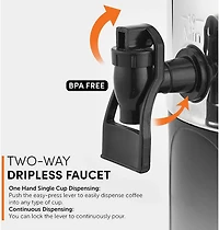 Elite Gourmet Stainless Steel 40-Cup Coffee Urn and Hot Water Dispenser