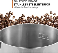 Elite Gourmet Stainless Steel 40-Cup Coffee Urn and Hot Water Dispenser