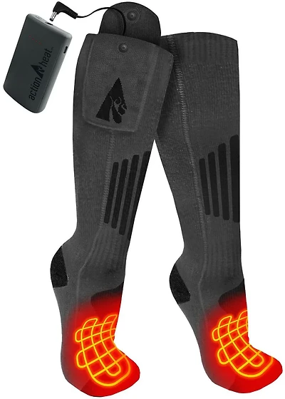 ActionHeat Wool 3.7V Rechargeable Heated Socks